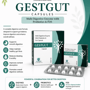 GESTGUT Capsule (Digestive Enzymes with Probiotics & FOS)