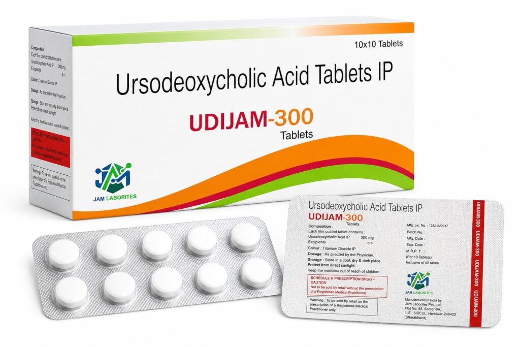 UDIJAM-300 – Ursodeoxycholic Acid Tablets IP 300mg
